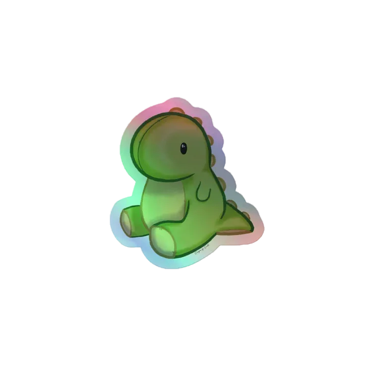 Rex Plushie Holographic Sticker product image (1)