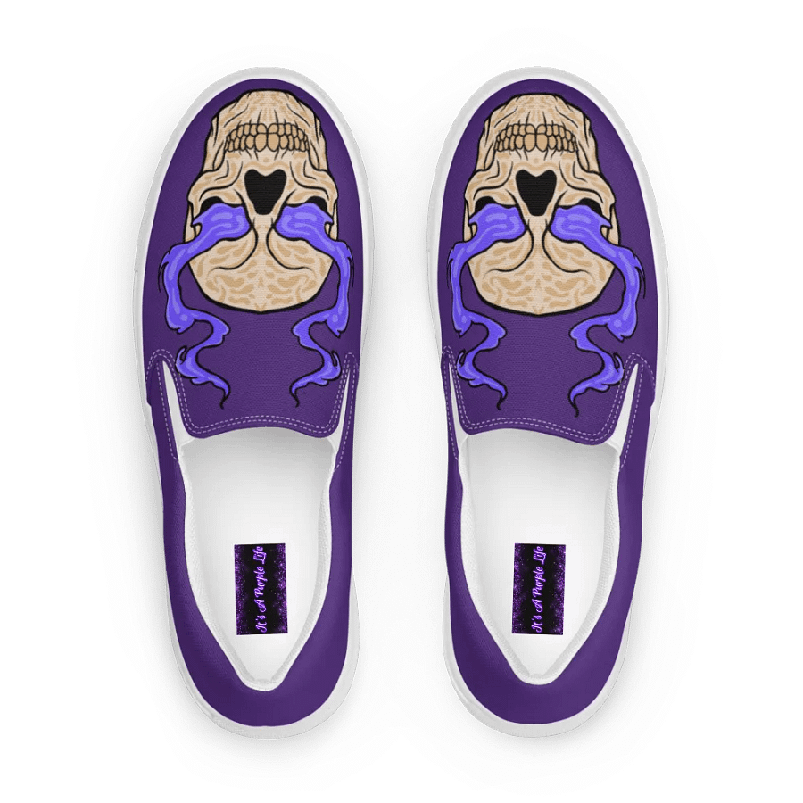 Women's Ethereal Flame Skull Slip-On Shoes product image (1)