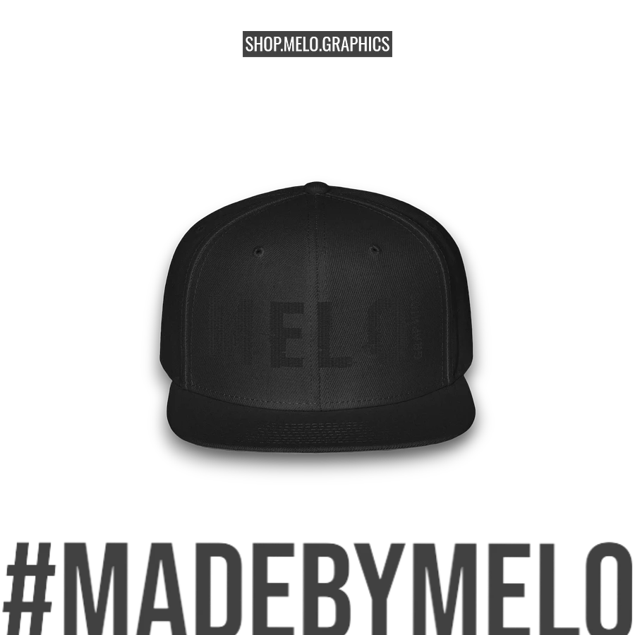 MELOgraphics Classic: Blackout - Snapback Hat | #MadeByMELO product image (1)
