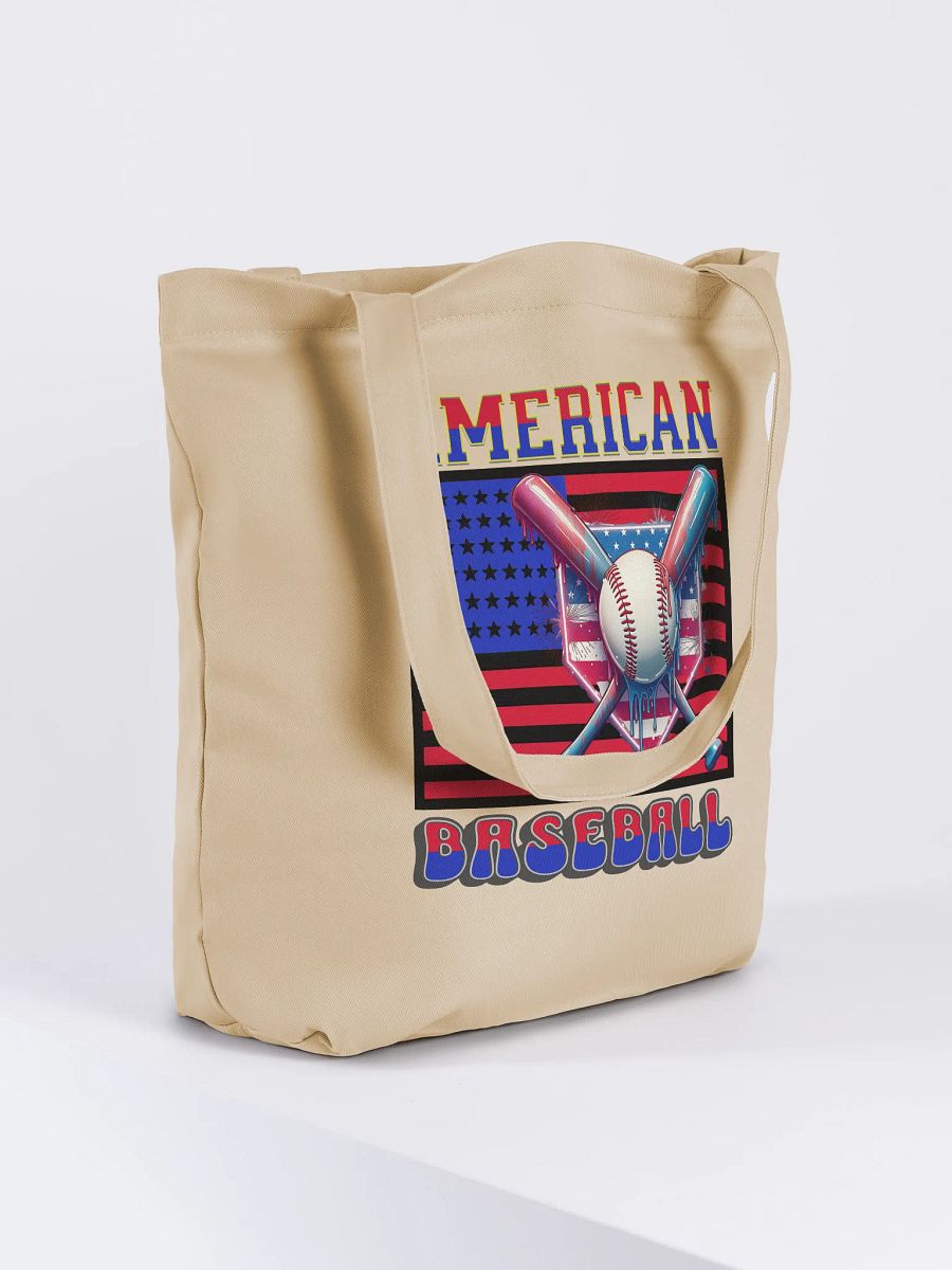 American Baseball Flag Organic Canvas Tote product image (4)