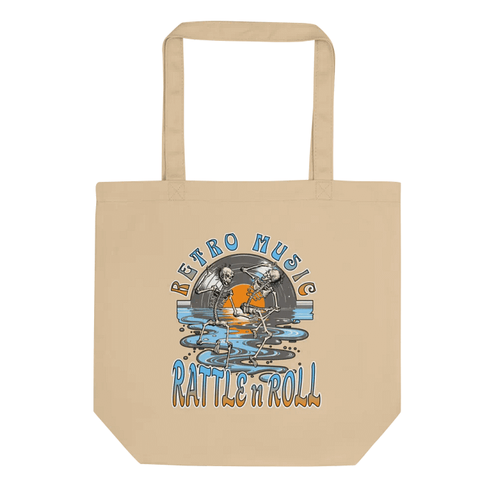 Retro Music Rattle n Roll Skeleton Dance Tote Bag product image (1)