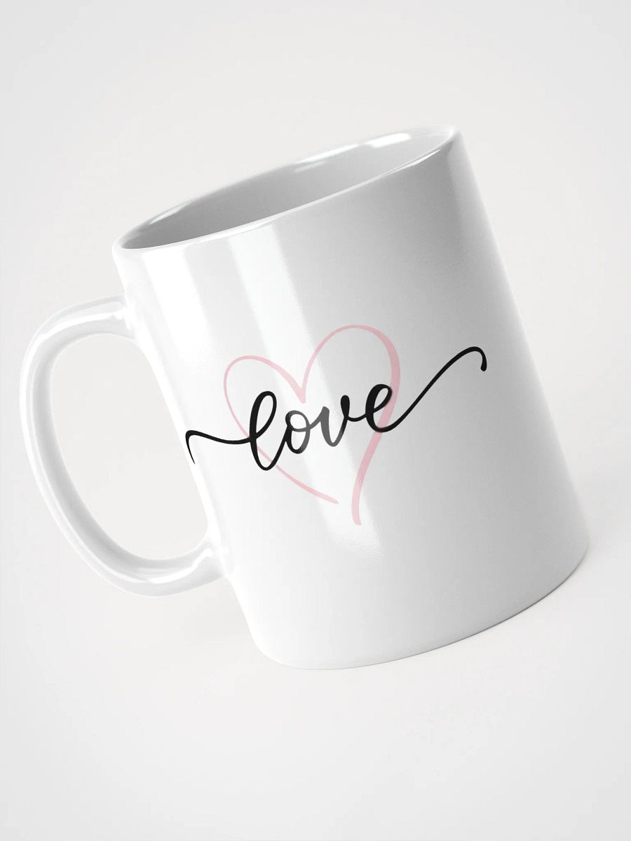 White Glossy Mug Love Heart product image (3)