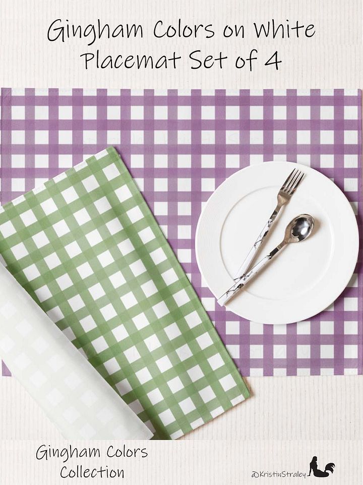 Gingham Colors Set Placemat Set of 4 product image (1)