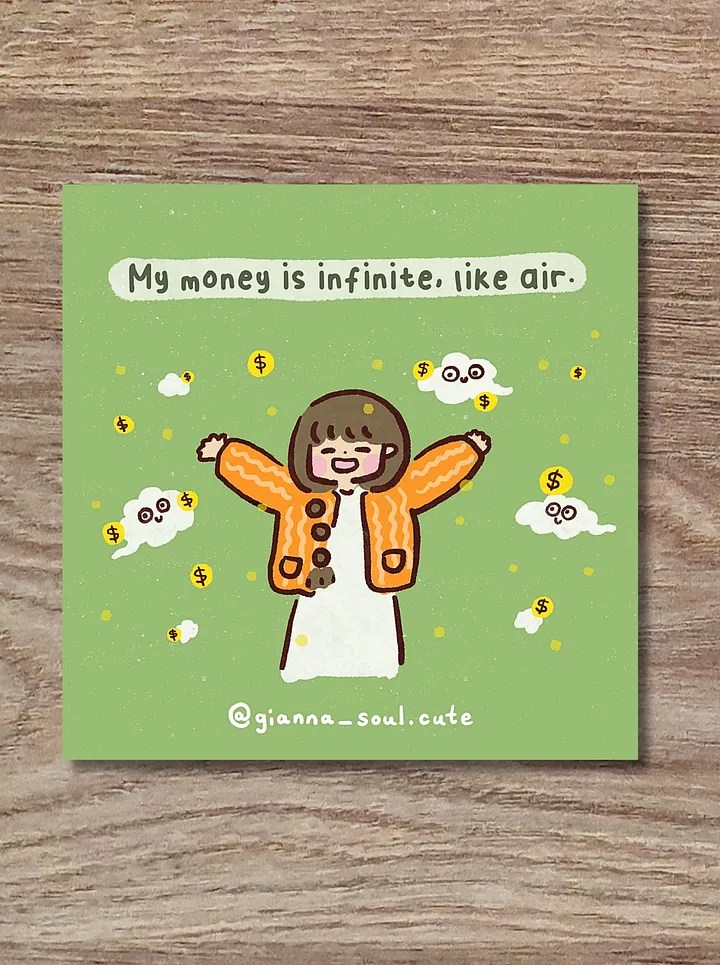 Money is infinite | Positivity Greetings Card product image (1)
