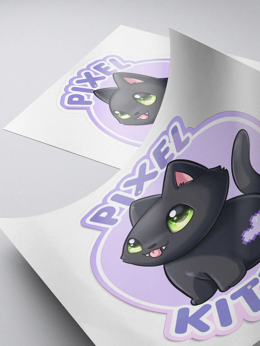 Pixel Kitten Kitty Logo Sticker product image (4)