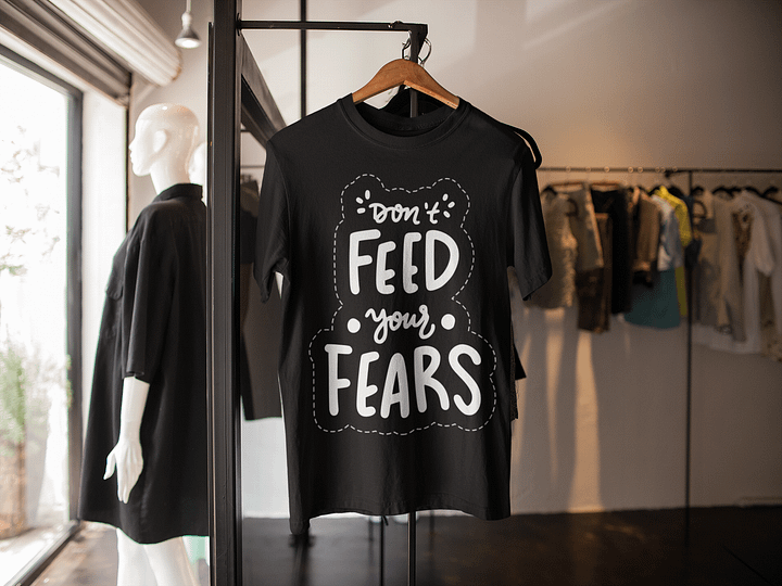 Don't Feed Your Fears Black Unisex T-Shirt product image (2)