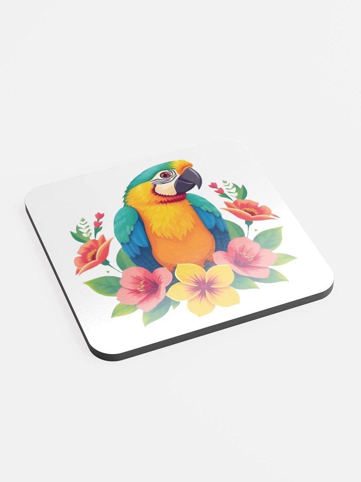 Floral Parrot Cork Coaster product image (1)