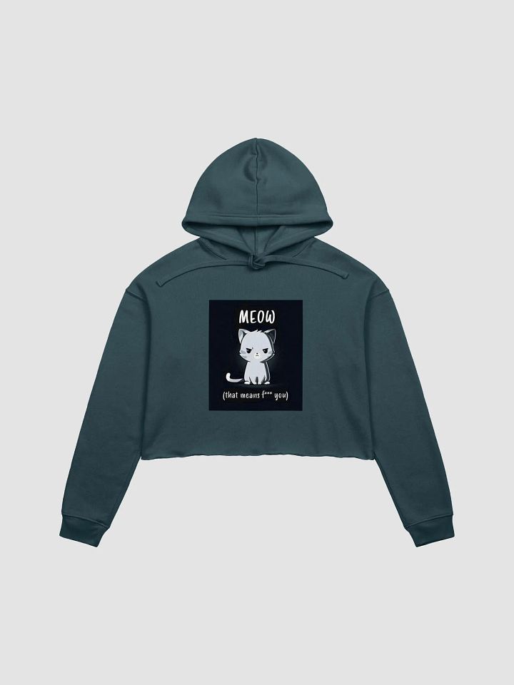 Sarcastic Cat Crop Hoodie product image (2)