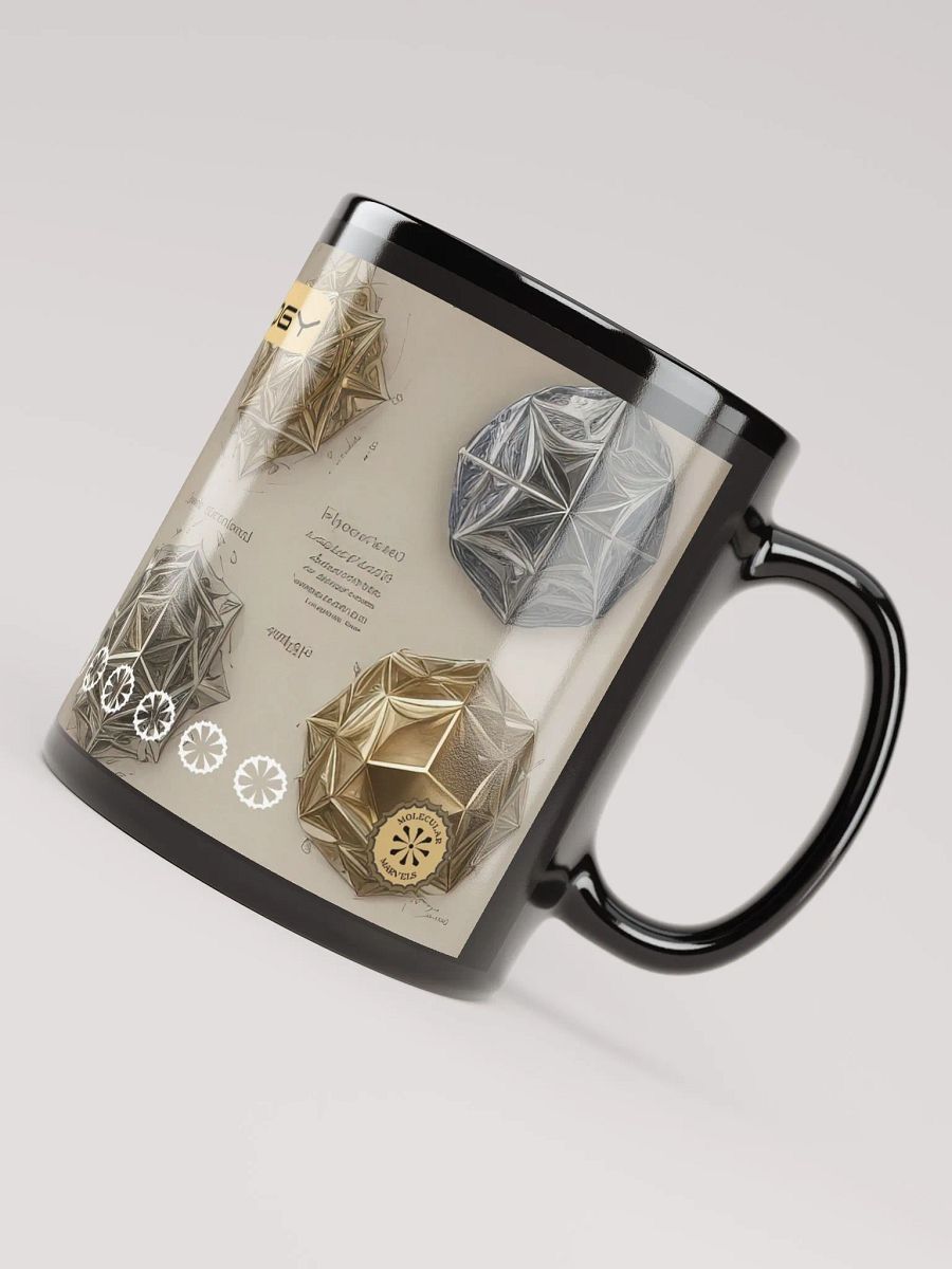 Black Ceramic Nanotechnology Mug - Science Lover Gift - Nanogold C - Gold nanoparticles product image (7)