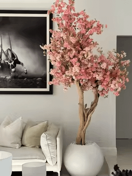 Tik Tok YouTube Instagram Latest Hot Sale Custom Made Pink White Artificial Cherry Blossom Tree For Home Indoor Decor product image (1)