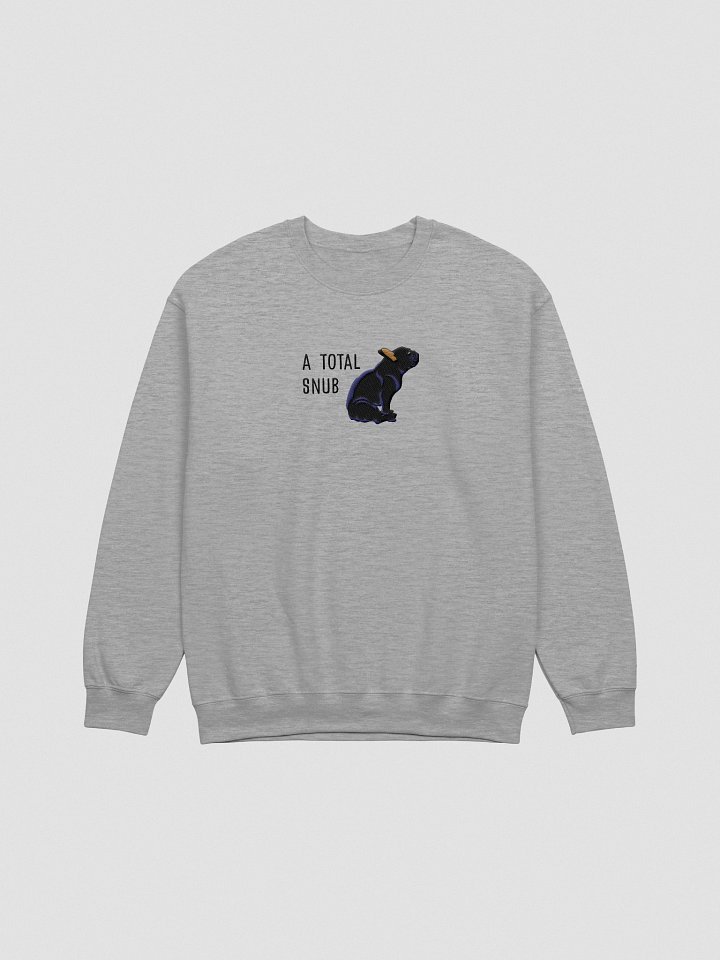 A Total Snub Sweatshirt (Embroidered) of a French Bulldog(Black) product image (13)