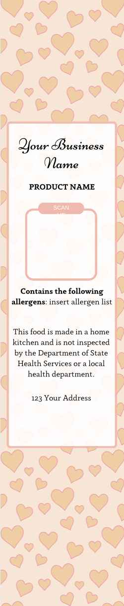 Valentine Hearts Mini Cake Label Templates product image (6)