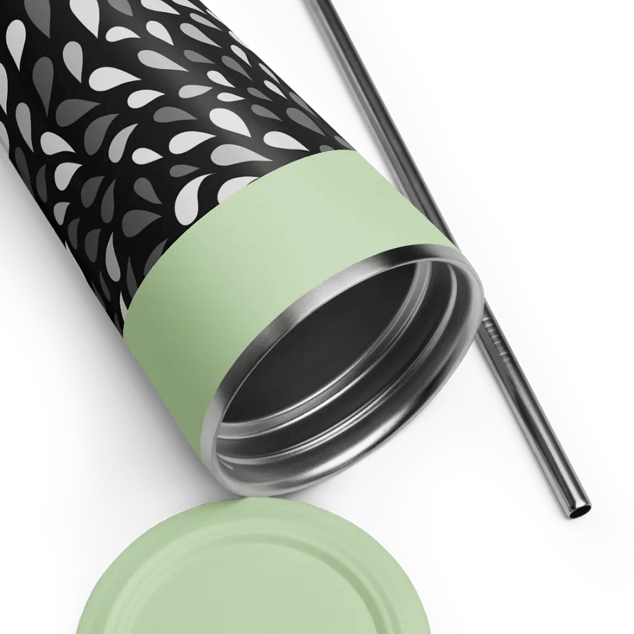 Swirling Monochrome Teardrop Insulated Tumbler product image (12)