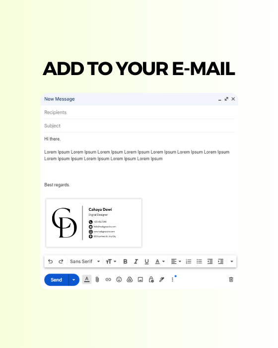 Black and White Minimalist Elegant Email Signature product image (3)