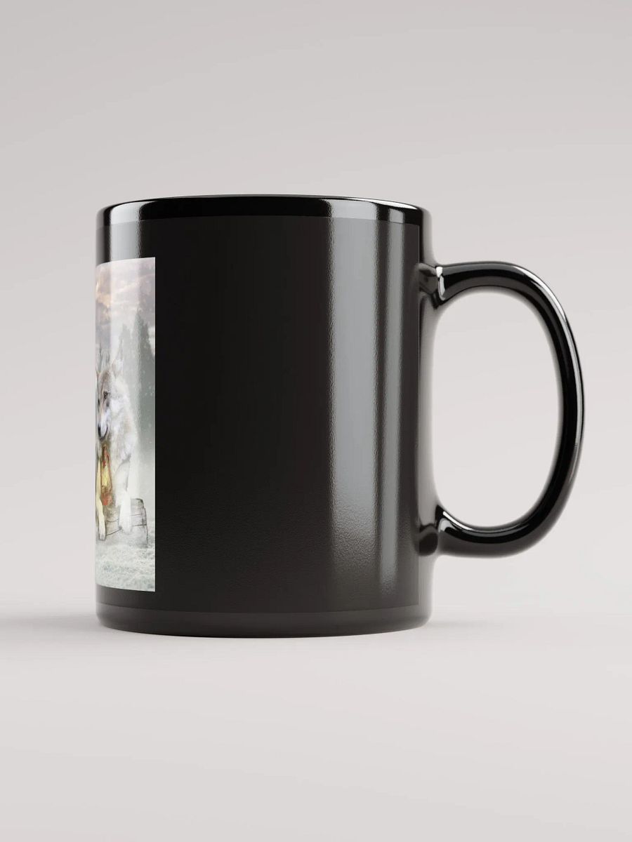 Moonlit Guardian Black Glossy Mug product image (2)