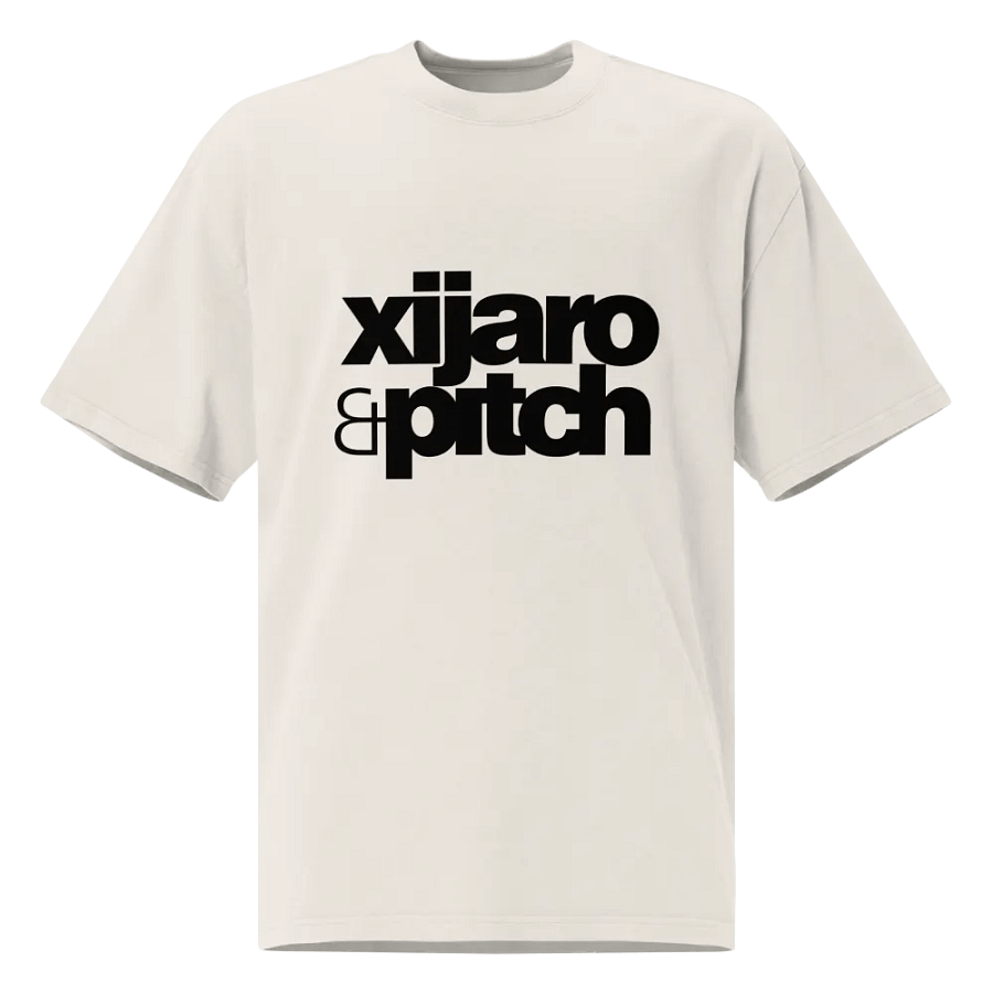 XiJaro & Pitch Premium Oversized Faded T-Shirt (black logo) product image (1)
