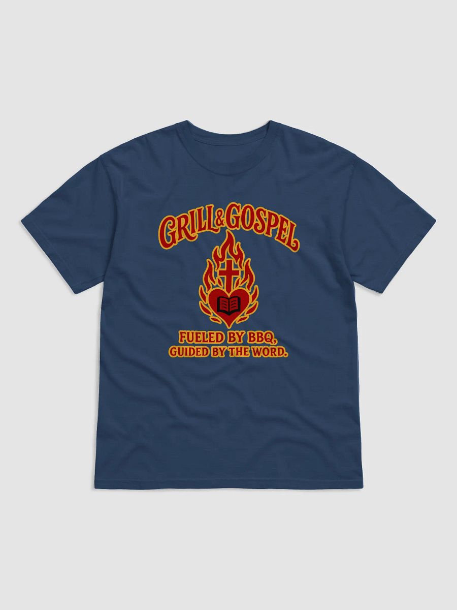 Grill & Gospel Christian BBQ T-Shirt – Fueled by BBQ, Guided by the Word product image (1)