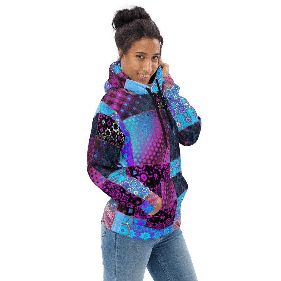 Abstract Patchwork Celebration Unisex Hoodie product image (1)