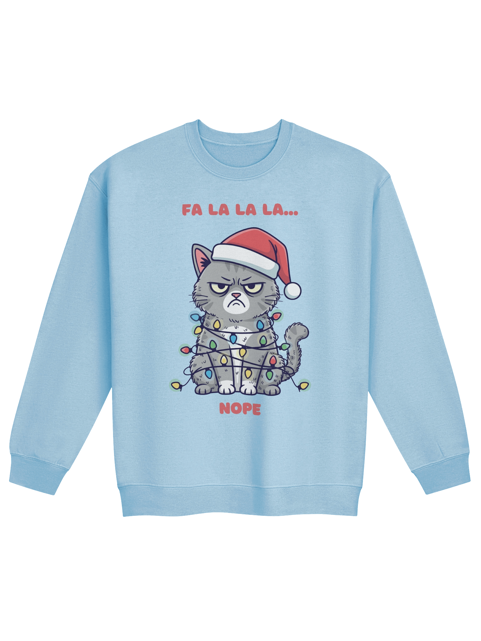 Grumpy Santa Cat Crewneck Sweatshirt product image (17)