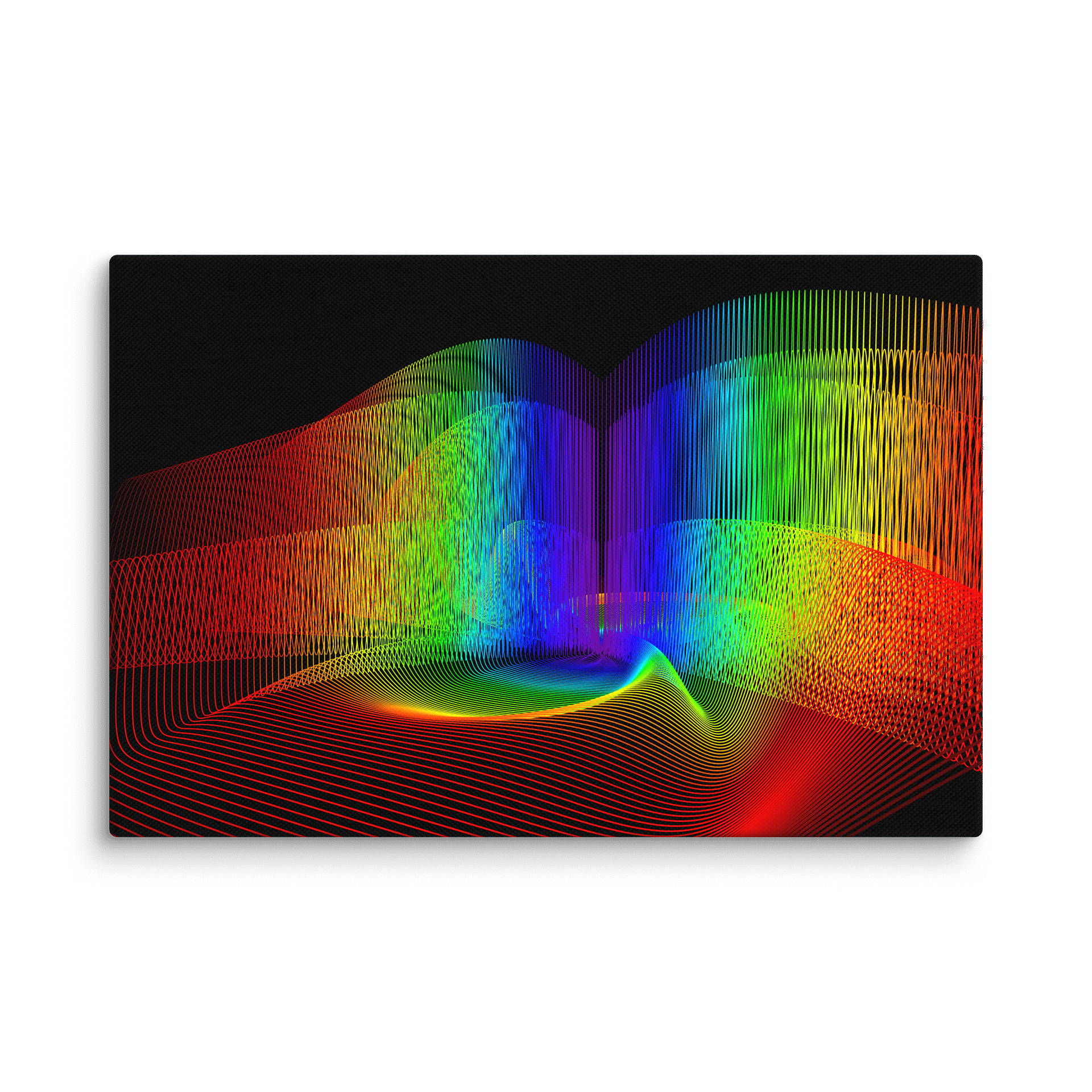 Sparse Spectral Spaceport Omega - Diffraction Curves Physics Art Canvas Print product image (1)