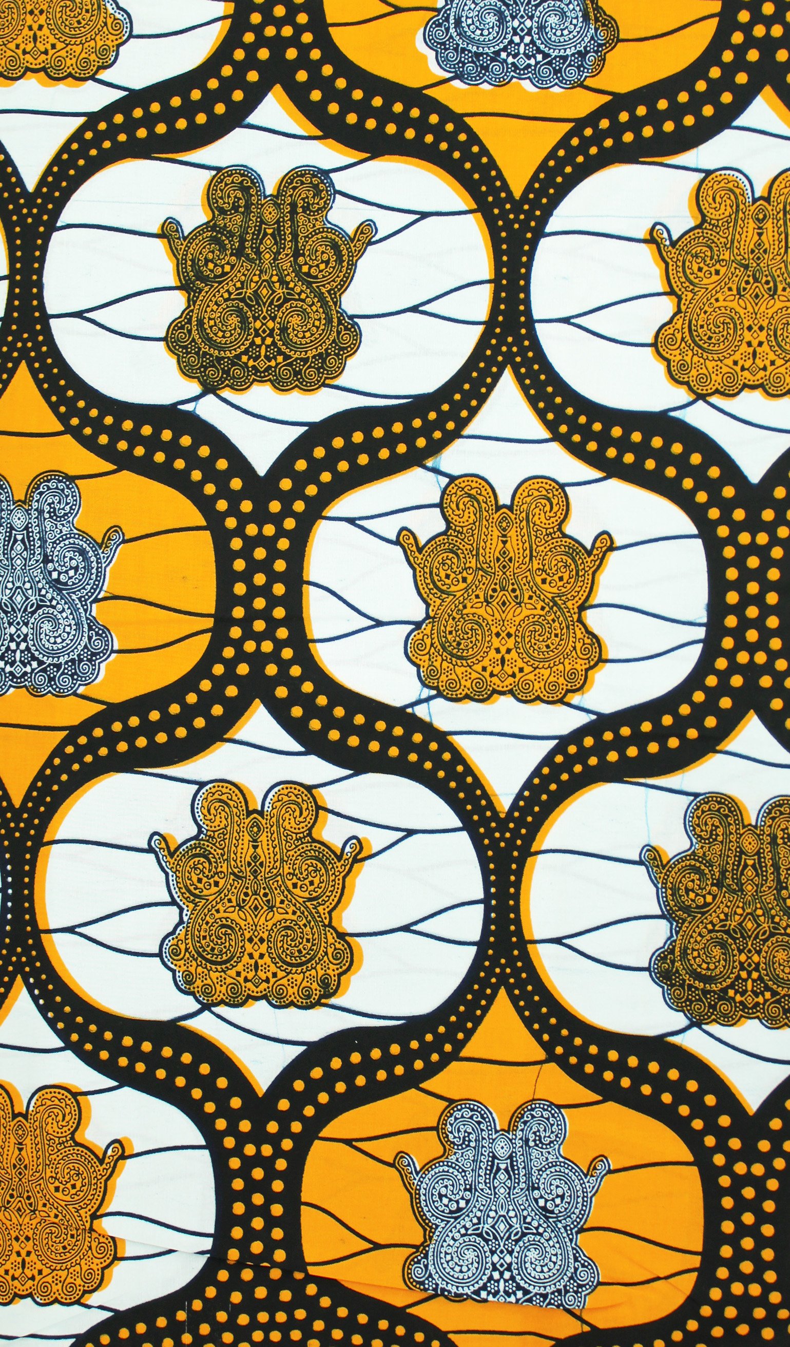 Scampolo Tessuto Wax - Design Simboli Tradizionali - 50 cm x 116 cm - cod.606/B product image (1)