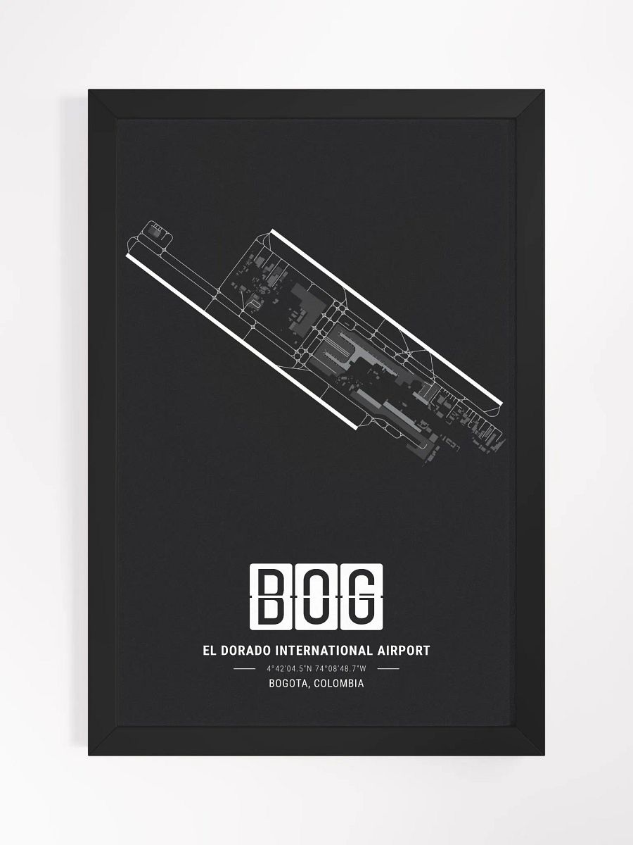 Framed Airport BOG Premium Map On Matt Paper product image (1)