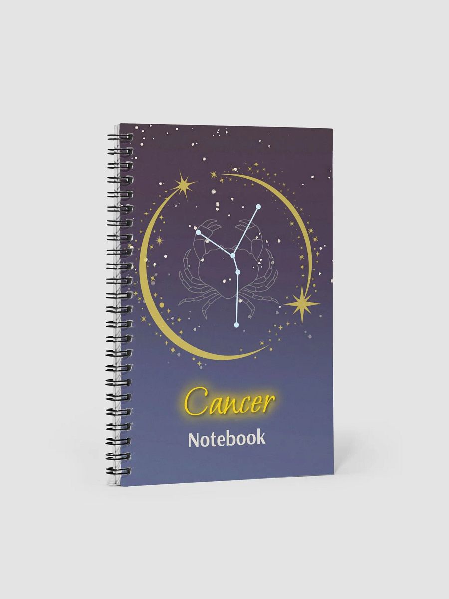 Personalized Cancer Zodiac Spiral Dotted Notebook Journal – Starry Constellation Gift for Astrology Lovers, Birthday, Valentine, Christmas, Horoscope, Celestial, Moon, Stars, Stationery, Sketching product image (1)
