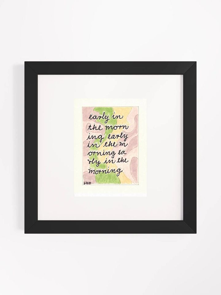 early in the morning Panel Card Print Framed product image (1)