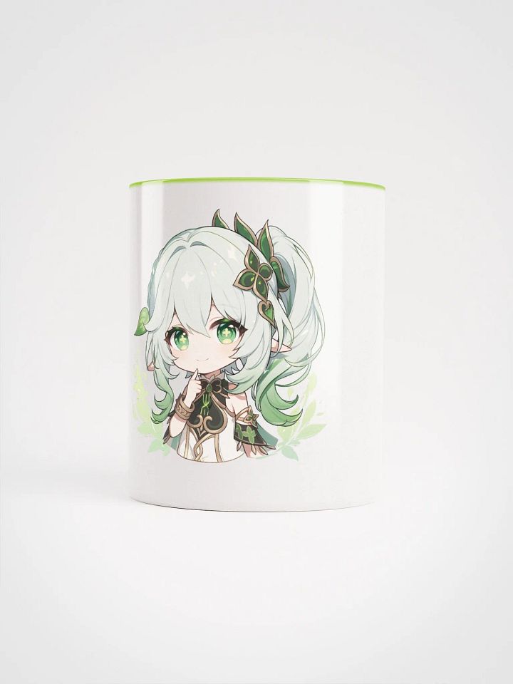 Nahida Genshin Impact Ceramic Mug – Green Handle & Interior product image (1)