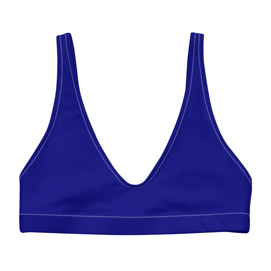 Plain Color Navy Blue Padded Bikini Top product image (5)