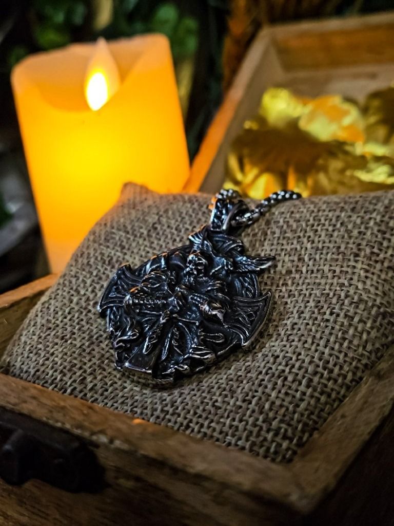 The Armored Kingdom Odin Keeper of the Ravens Necklace product image (3)