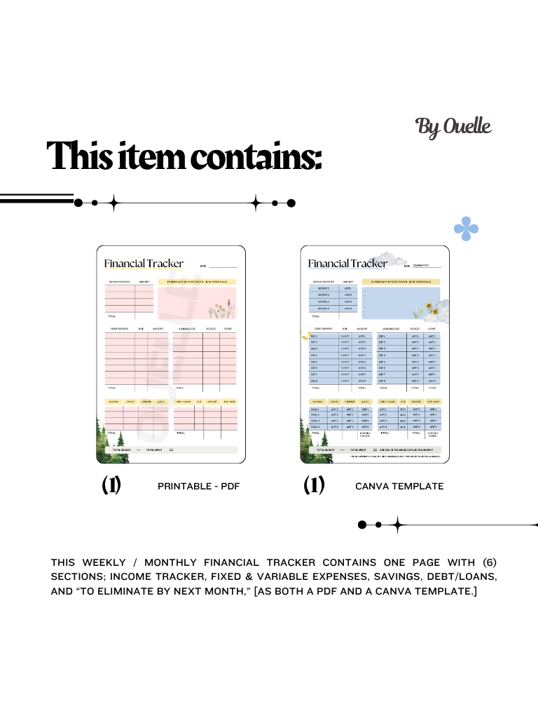 4 𝘚𝘦𝘢𝘴𝘰𝘯𝘴: Budget Planner — Printable & Digital Spreadsheet (PDF & Template) product image (6)