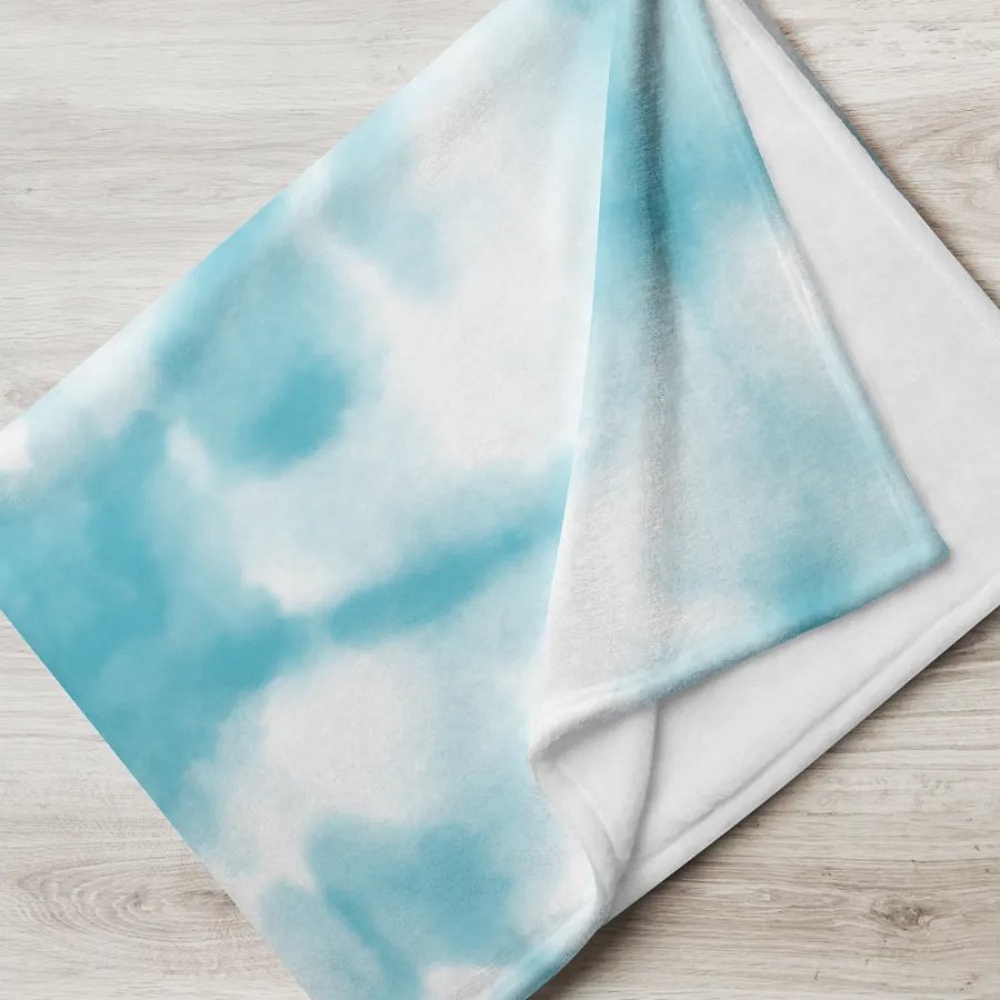 Snowflake Tie-Dye Throw Blanket product image (5)