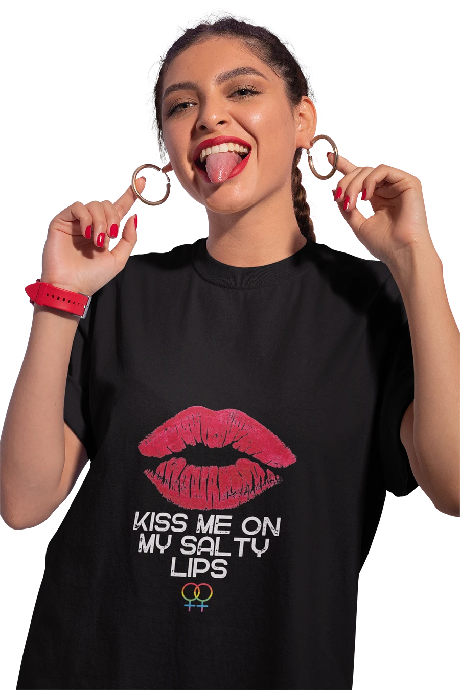 LGBTQ+ T-Shirt - Kiss Me On My Salty Lips (dark) product image (3)