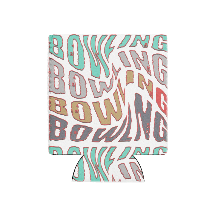 Mess Swirl Bowling Word Art Can Cooler product image (1)