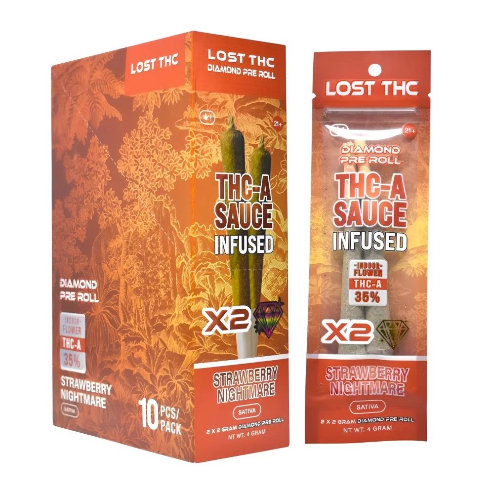 LOST THC 2Gram 2x THC-A Sauce Infused Pre-rolls - 10ct Display product image (9)