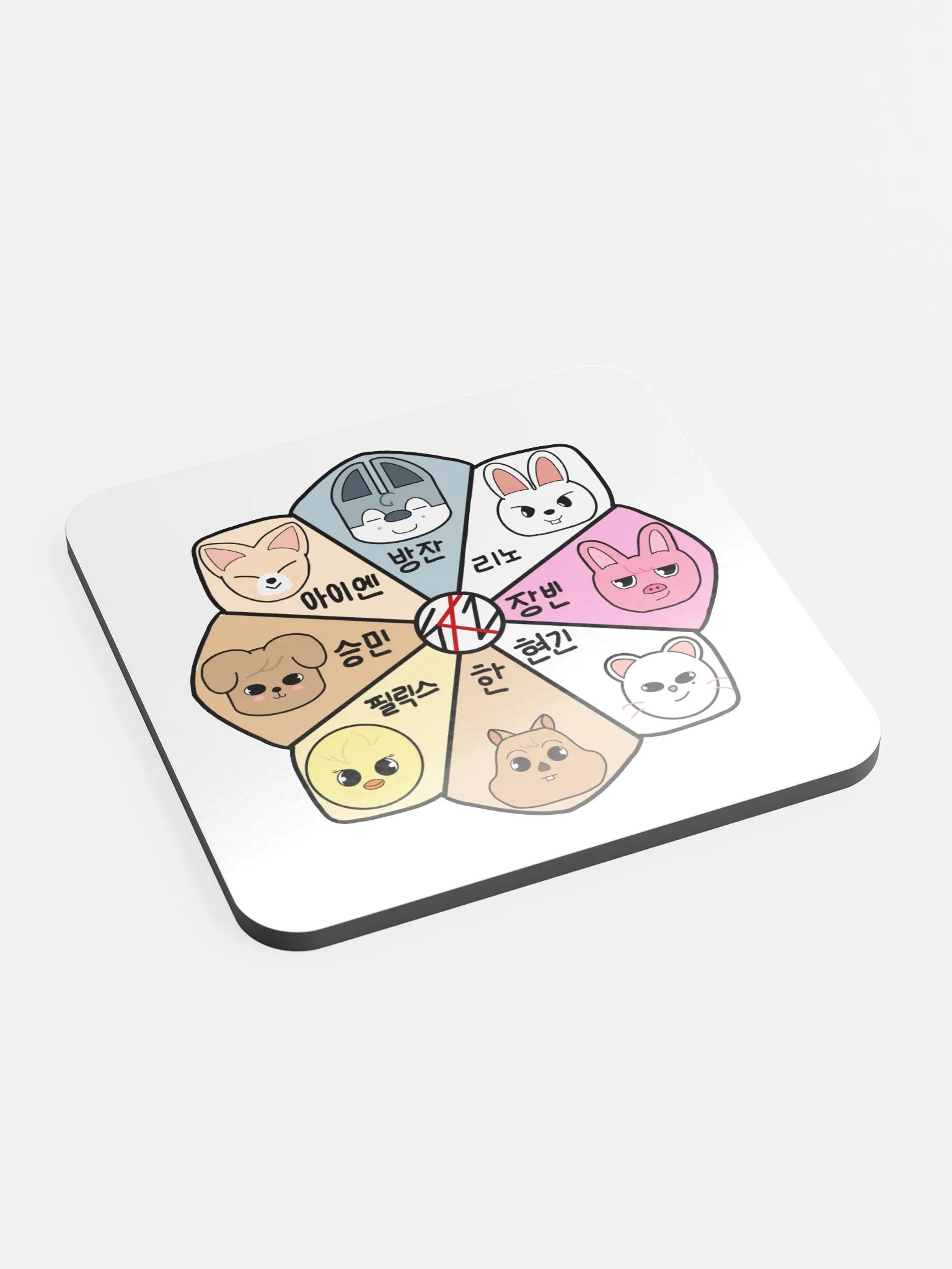 Skzoo OT8 Flower Hangul Coaster product image (2)