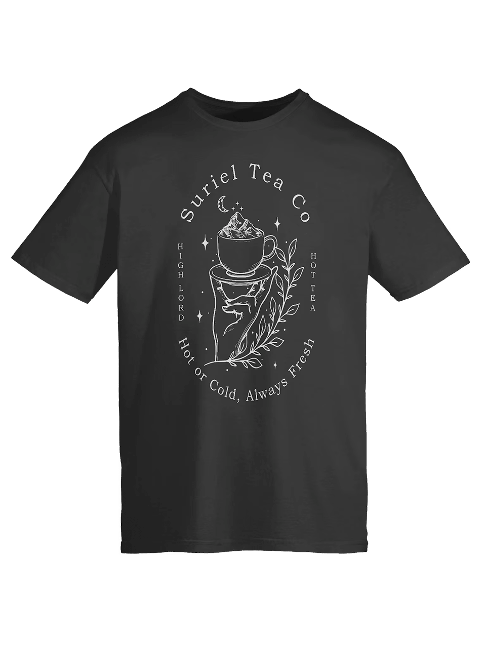 The Suriel Tea Company Suriel Tea Co Spill The Tea Velaris ACOTAR Symbol T-Shirt 1BK7 product image (1)