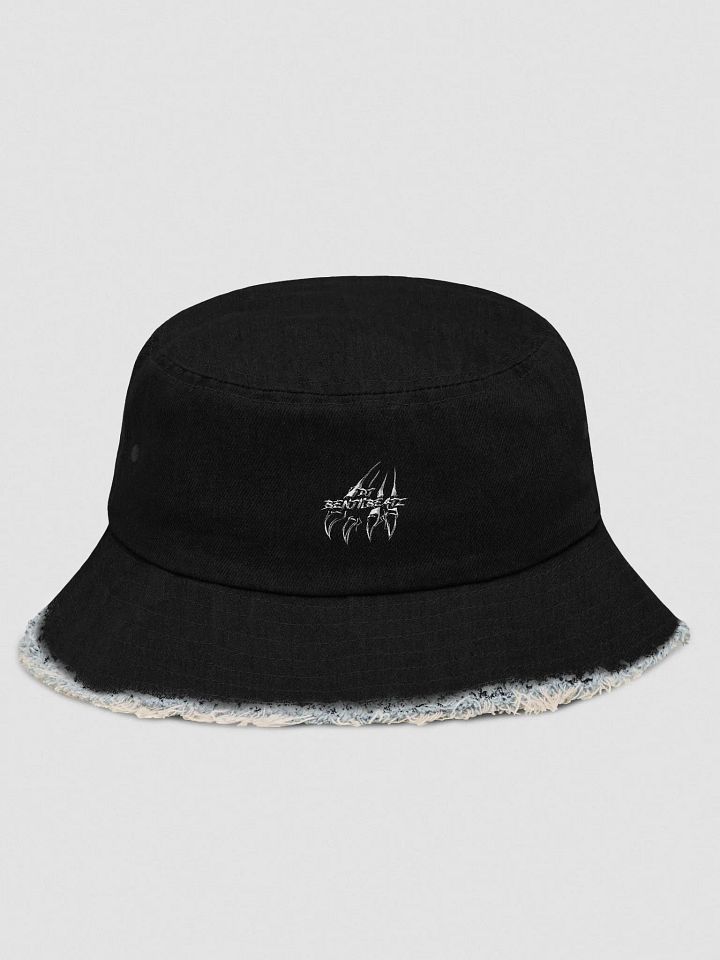 "DJ Benji Beatz Claws Logo" Capstone Distressed Denim Bucket Hat product image (1)