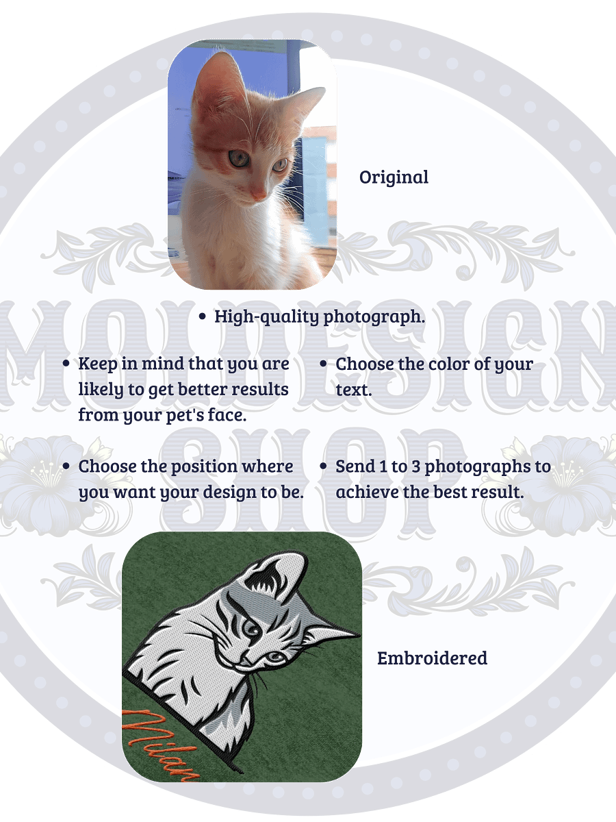 YOUR CAT! / HOODIE WITH PERSONALIZED NAME / EMBROIDERED product image (5)