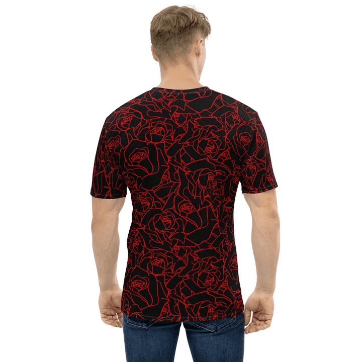 Loads of Roses · black-red crew neck t-shirt product image (2)
