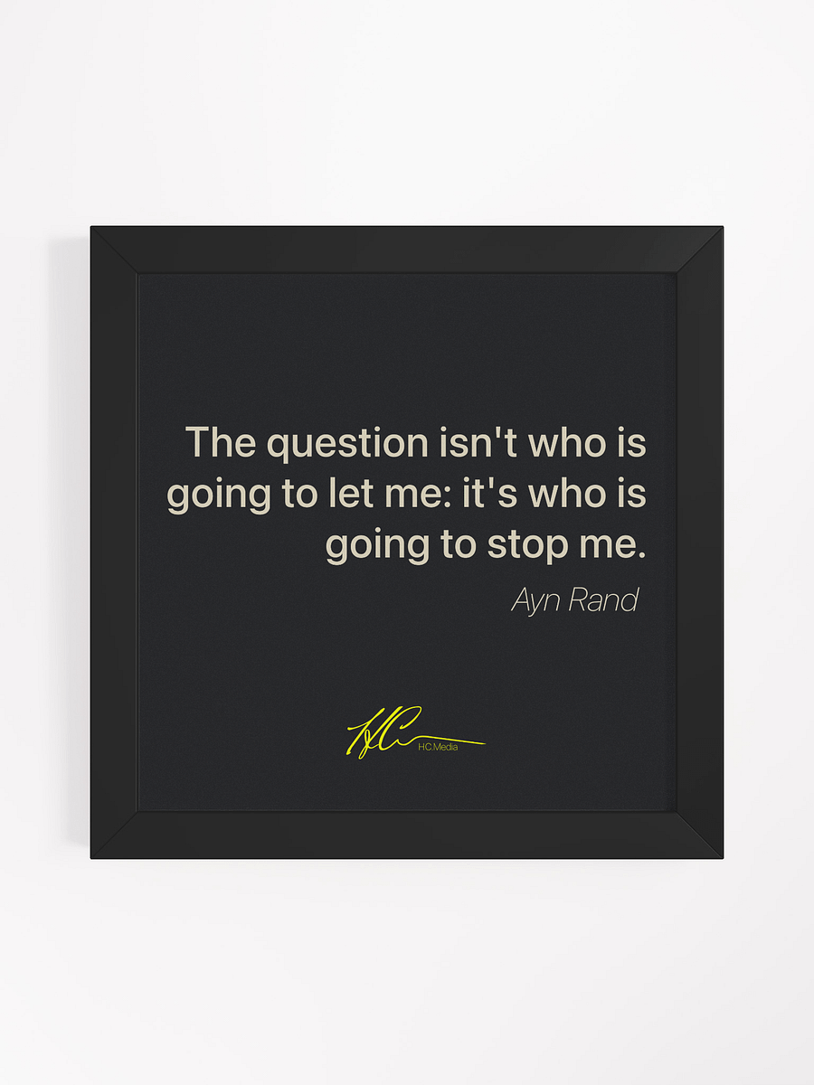 Ayn Rand Q1 - Framed Poster product image (1)