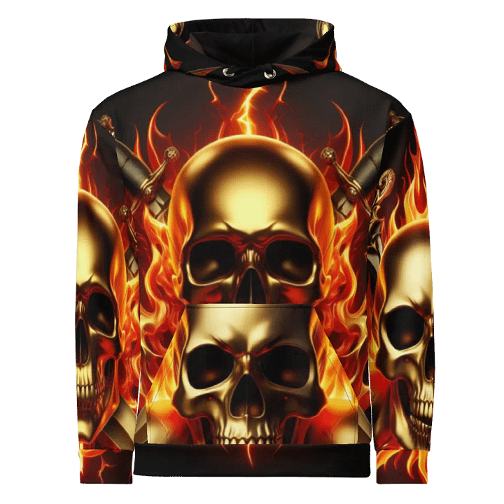 Inferno Golden Skulls - Unisex Hoodie #44 product image (1)