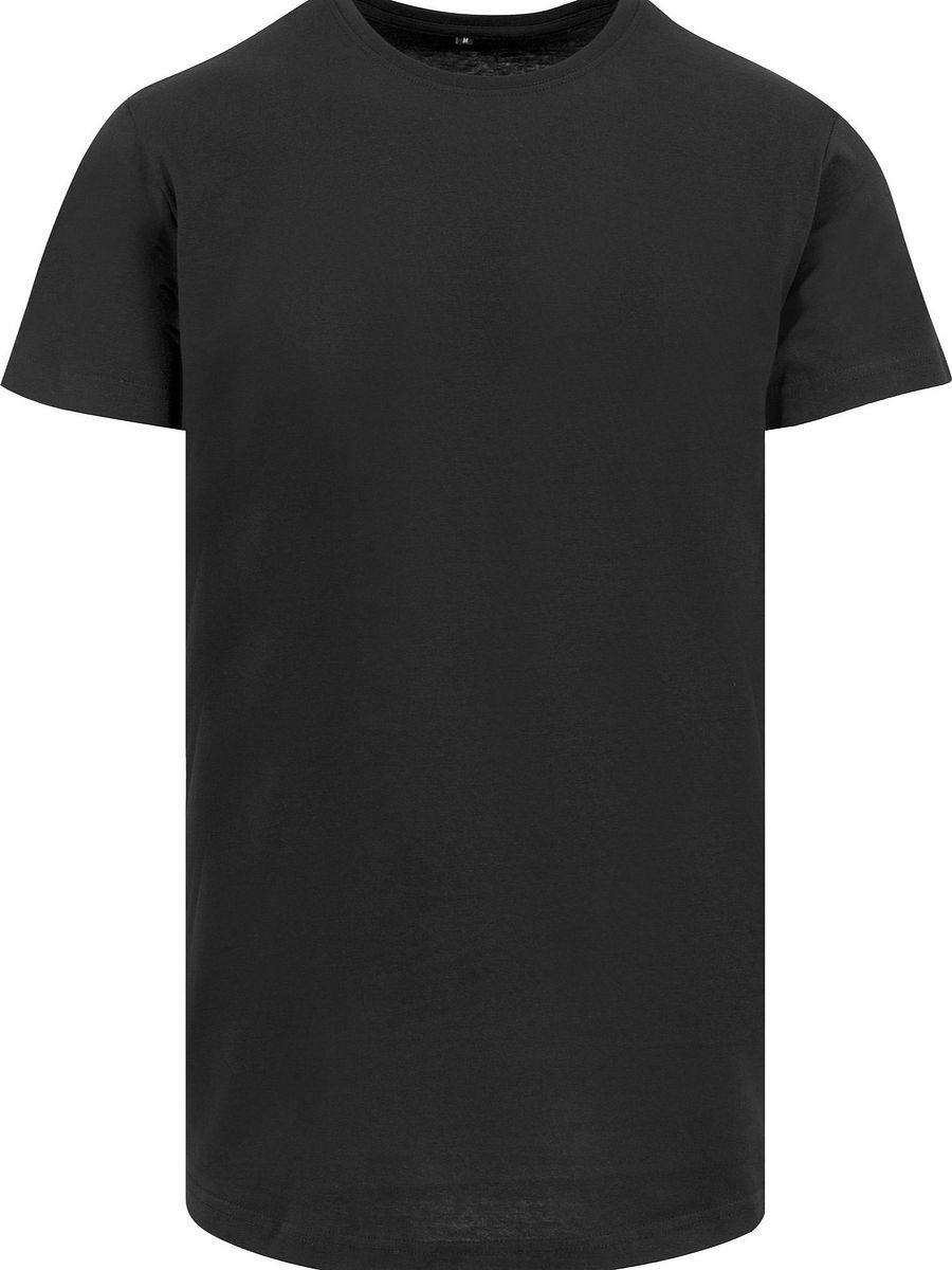 Men's Shaped Long Tee BY028 -Short Sleeve basic plain Cotton Casual T-Shirt product image (3)