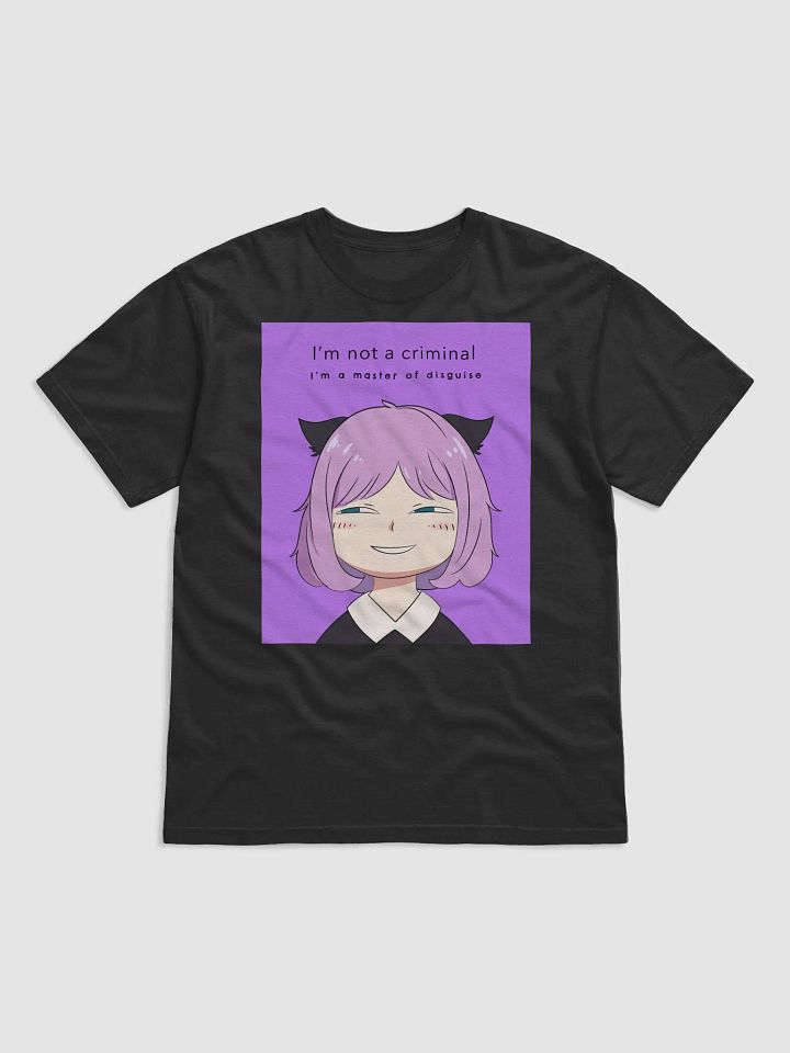Anya's Mischievous Grin: I'm Not a Criminal, I'm a Master of Disguise! Spy x Family Inspired T-Shirt Perfect for Anime Fans! product image (1)