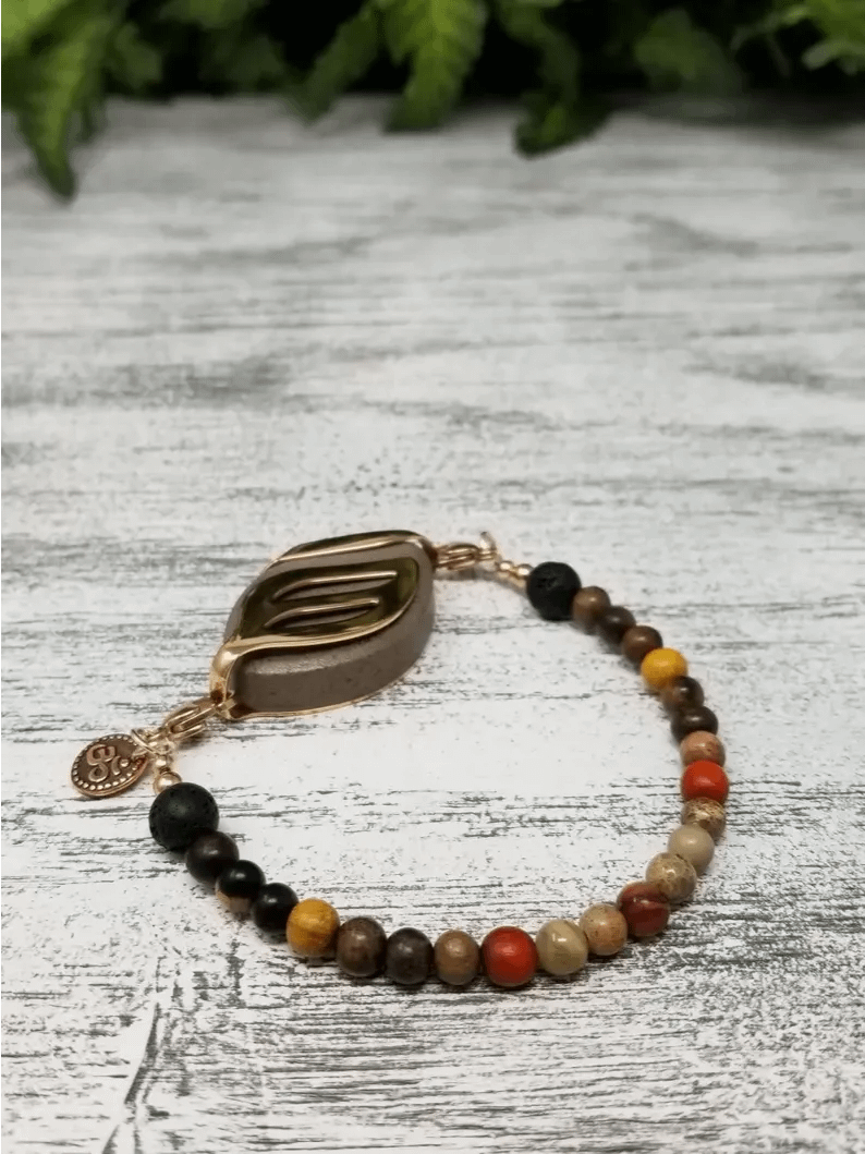 Grounding Earth Aromatherapy Bracelet | Jasper & Wood | Handmade Accessory for Bellabeat Leaf Urban & Ivy product image (1)