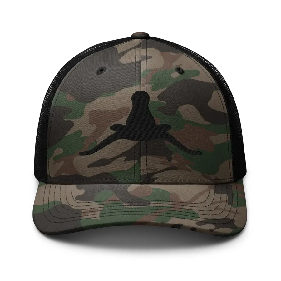 HORNS DOWN Camouflage Trucker Hat for Outdoor Enthusiasts product image (1)