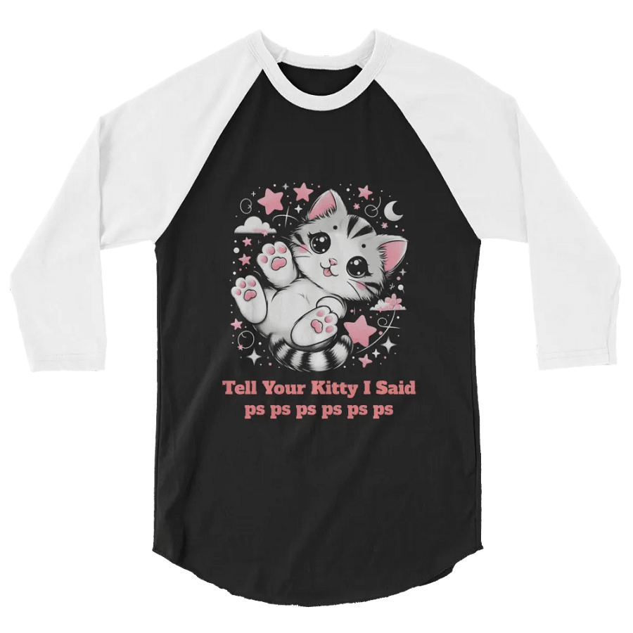 pspsps Kitty Baseball Style Tee - Dark Torso Colors product image (5)