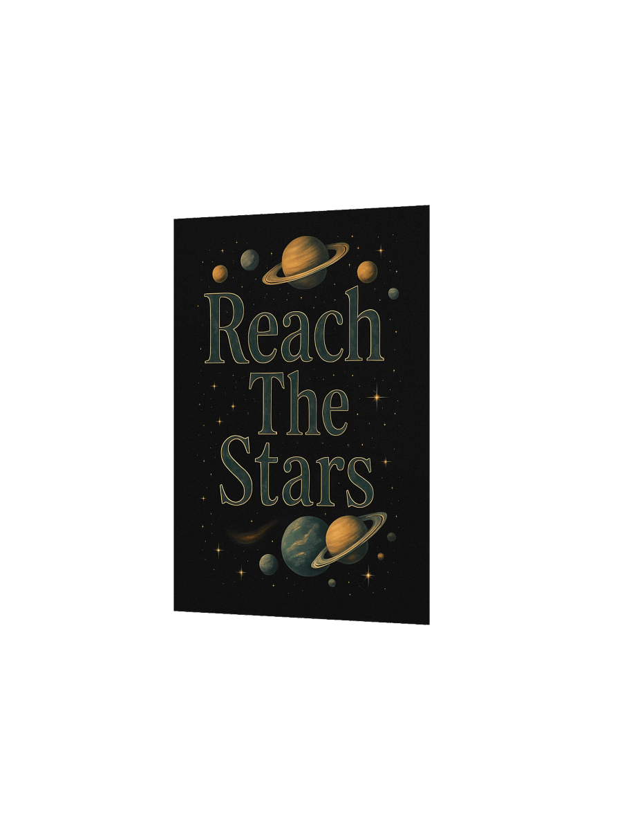Reach The Stars Cosmic Green Poster product image (3)