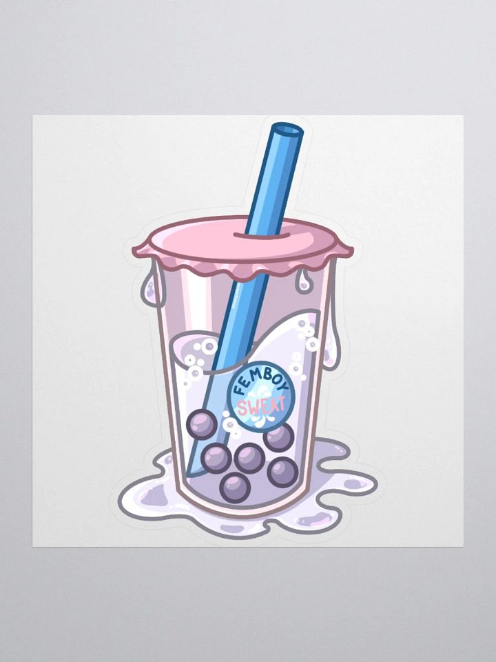 Femboy Sweat Boba Sticker product image (1)